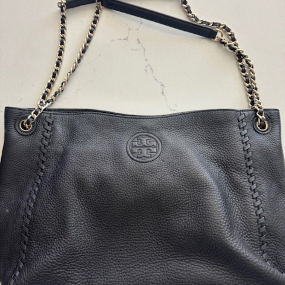 Tory Burch Black Leather Tote